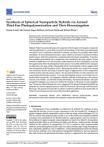 Synthesis of Spherical Nanoparticle Hybrids via Aerosol Thiol-Ene Photopolymerization and Their Bioconjugation