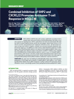 Combined Inhibition of SHP2 and CXCR1/2 Promotes Antitumor T-cell Response in NSCLC