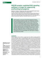 NOGOB receptor-mediated RAS signaling pathway is a target for suppressing proliferating hemangioma